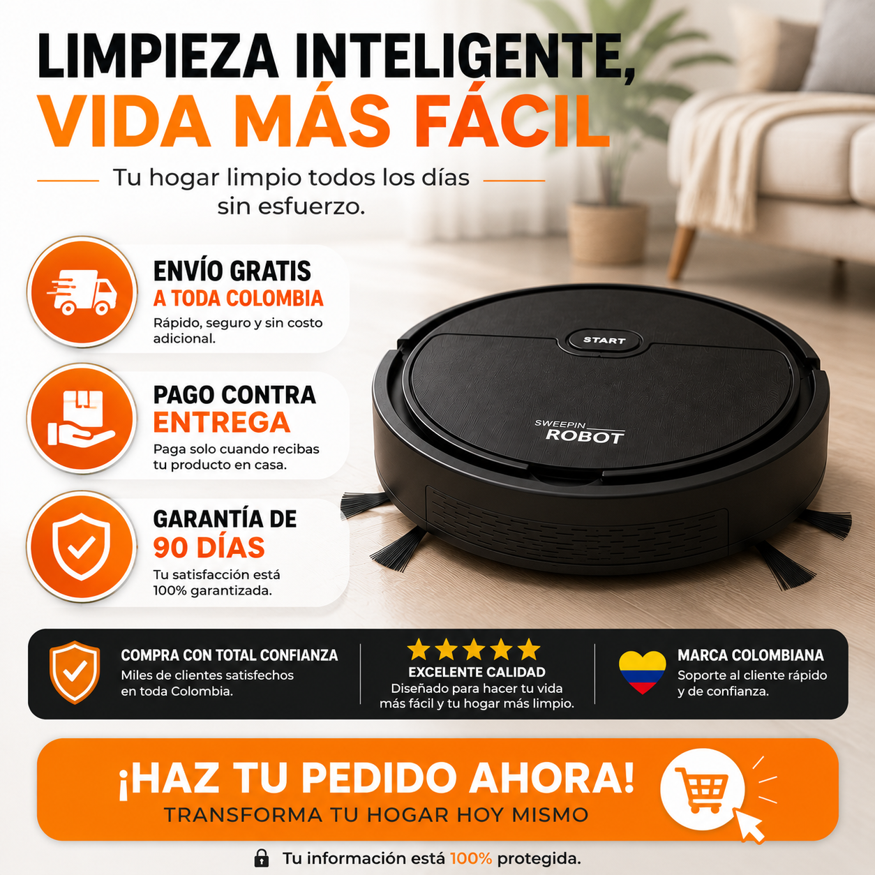 Aspiradora Robot — Limpia Tu Hogar Sin Esfuerzo