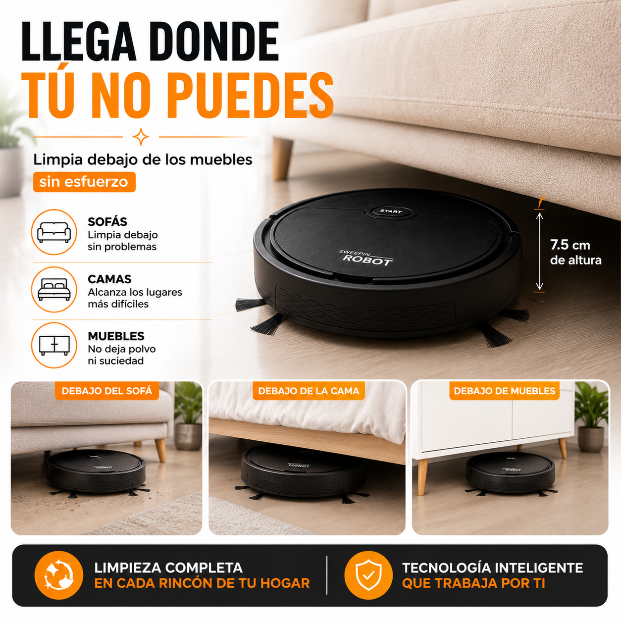 Aspiradora Robot — Limpia Tu Hogar Sin Esfuerzo