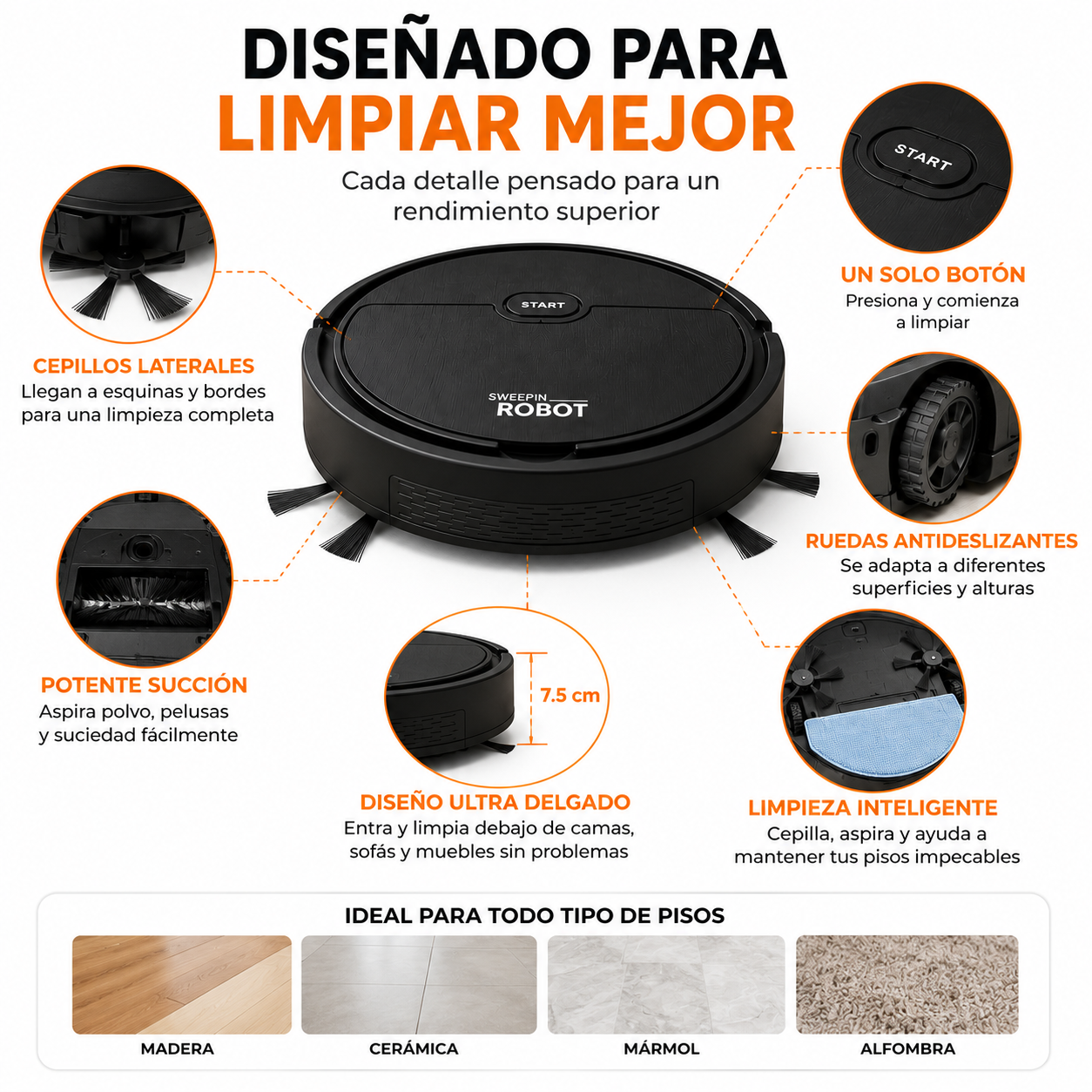 Aspiradora Robot — Limpia Tu Hogar Sin Esfuerzo